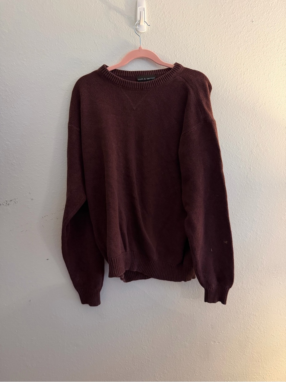 croft & barrow Men's Crewneck Sweater in Chocolate Brown